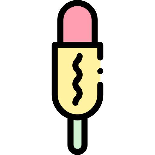 Corn dog Detailed Rounded Lineal color icon