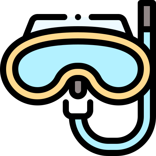Snorkeling Detailed Rounded Lineal color icon
