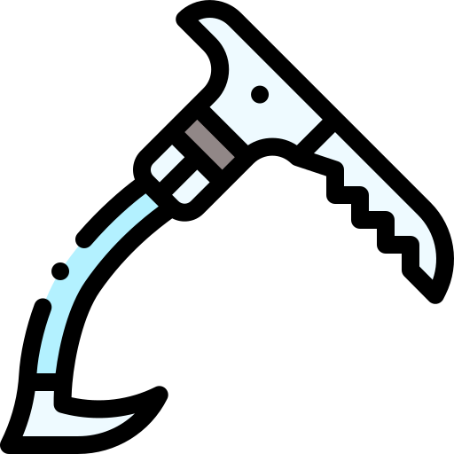 Ice axe Detailed Rounded Lineal color icon