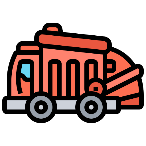 camion della spazzatura Meticulous Lineal Color icona