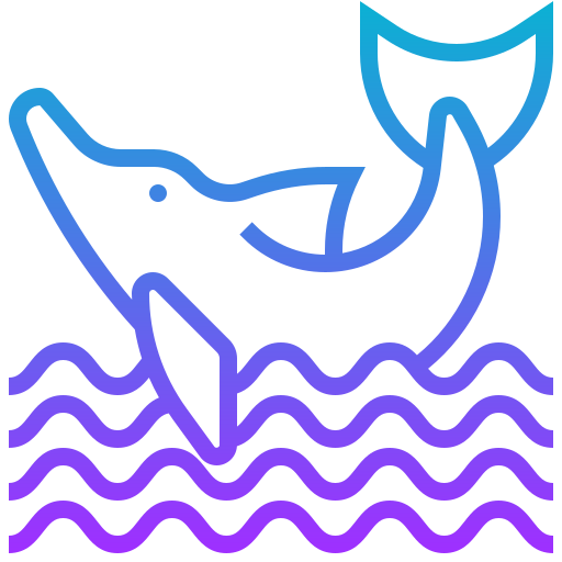 golfinho Meticulous Gradient Ícone