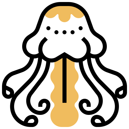 クラゲ Meticulous Yellow shadow icon