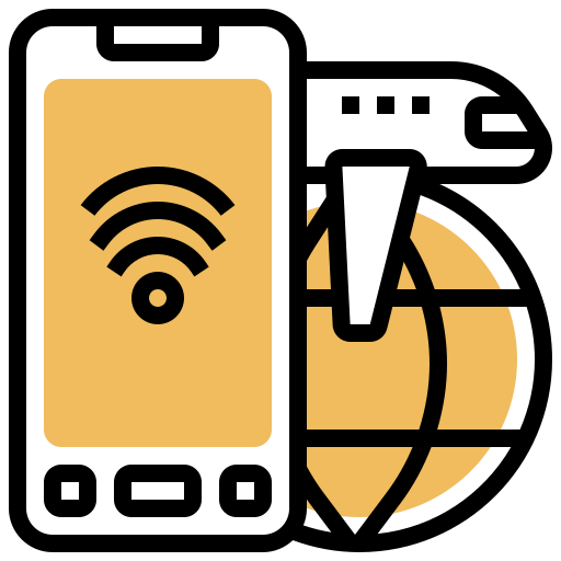 wifi Meticulous Yellow shadow icoon