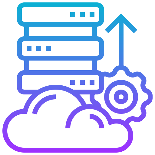 Cloud database Meticulous Gradient icon