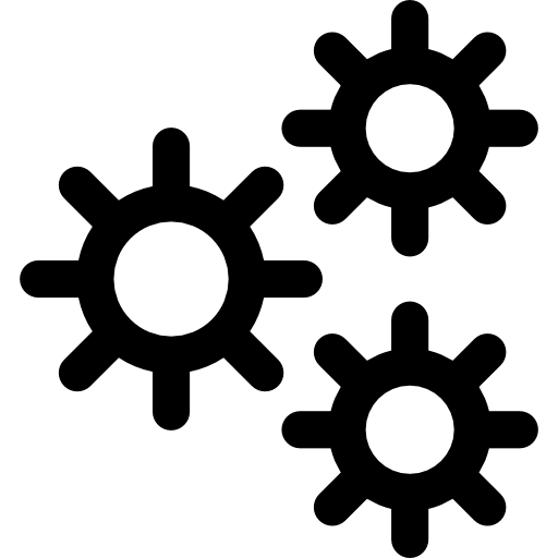 engranajes Basic Rounded Lineal icono