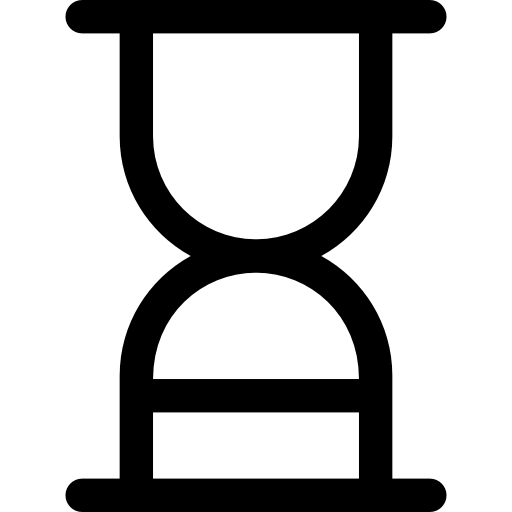 reloj de arena Basic Rounded Lineal icono