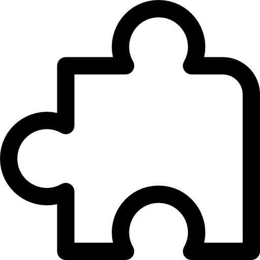 Puzzle Basic Rounded Lineal icon