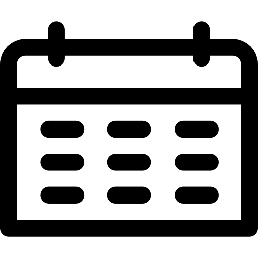 calendario Basic Rounded Lineal icona