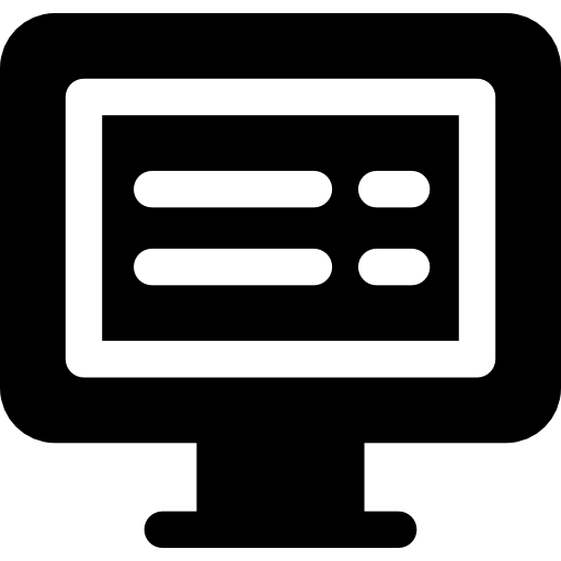 monitor Basic Rounded Filled ikona