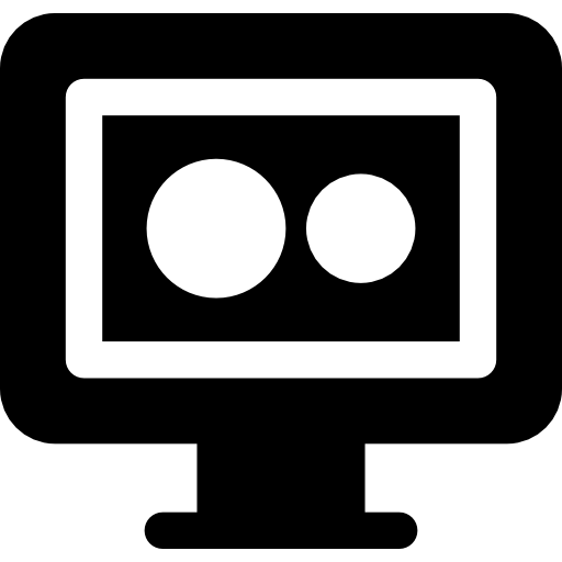 monitor Basic Rounded Filled ikona