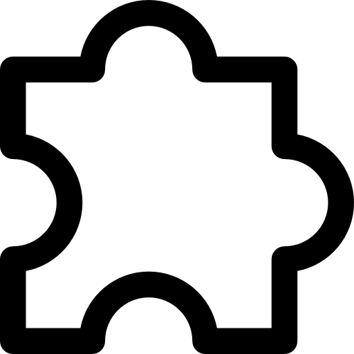 puzzle Basic Rounded Lineal ikona