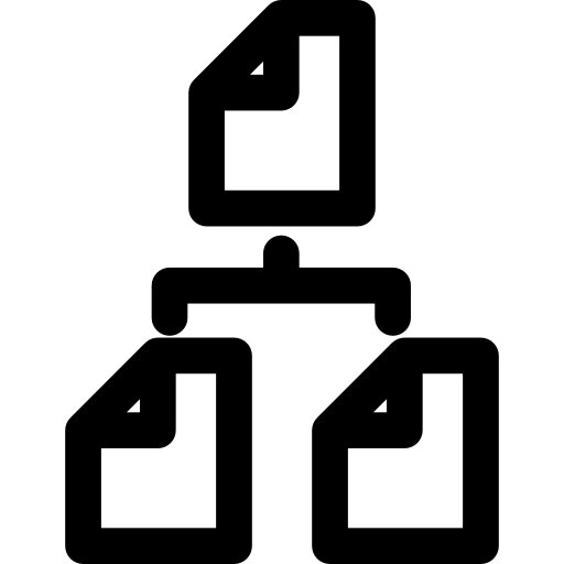 estrutura hierárquica Basic Rounded Lineal Ícone