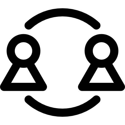 Teamwork Basic Rounded Lineal icon