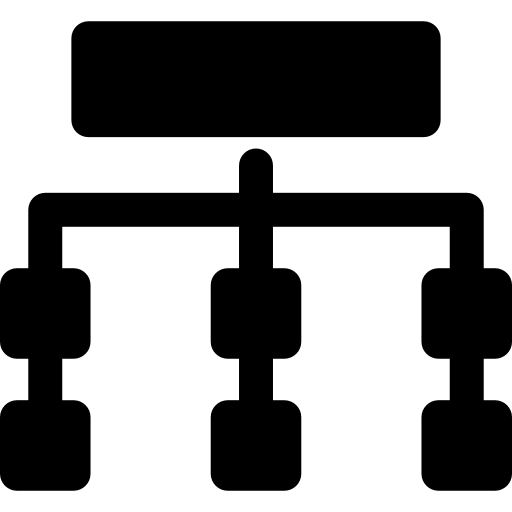 estructura jerarquica Basic Rounded Filled icono