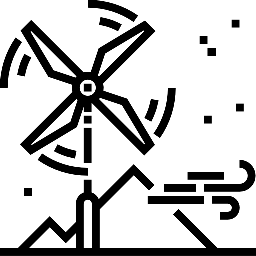 Windmill Detailed Straight Lineal icon