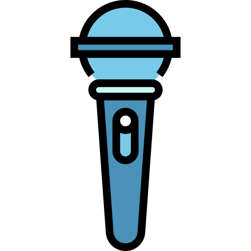 karaoke Detailed Straight Lineal color icoon