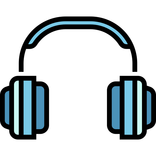 oortelefoon Detailed Straight Lineal color icoon