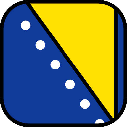bosnien und herzegowina Flags Rounded square icon