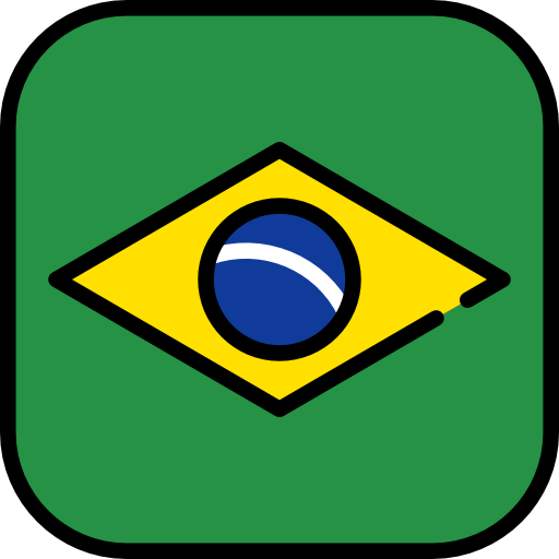 ブラジル Flags Rounded square icon