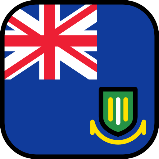 イギリス領バージン諸島 Flags Rounded square icon