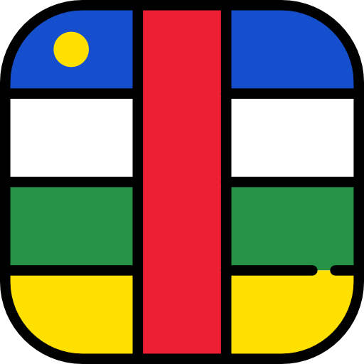 republika Środkowoafrykańska Flags Rounded square ikona