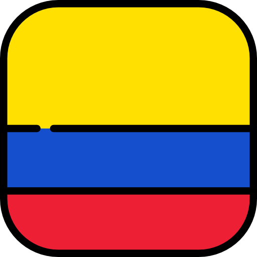 colombia Flags Rounded square icona