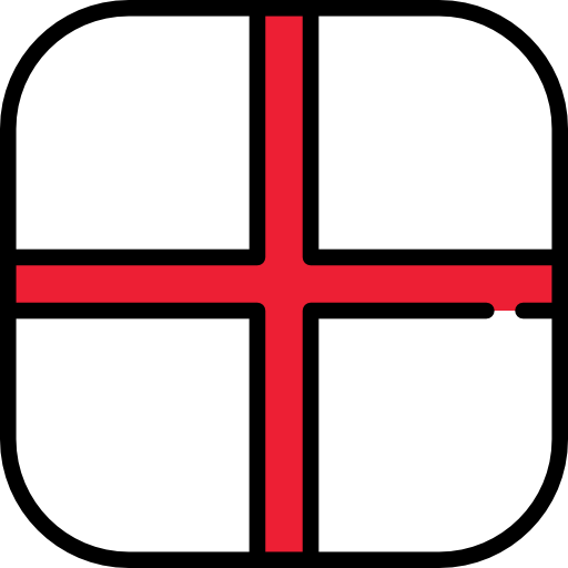 england Flags Rounded square icon