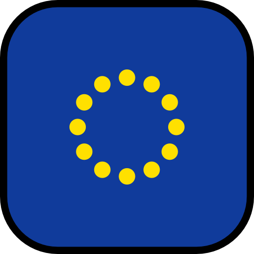 unione europea Flags Rounded square icona