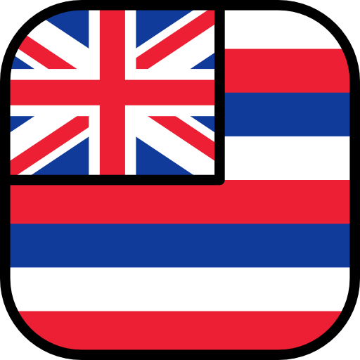 ハワイ Flags Rounded square icon