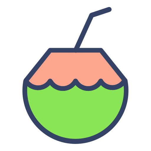 Coconut Generic Outline Color icon