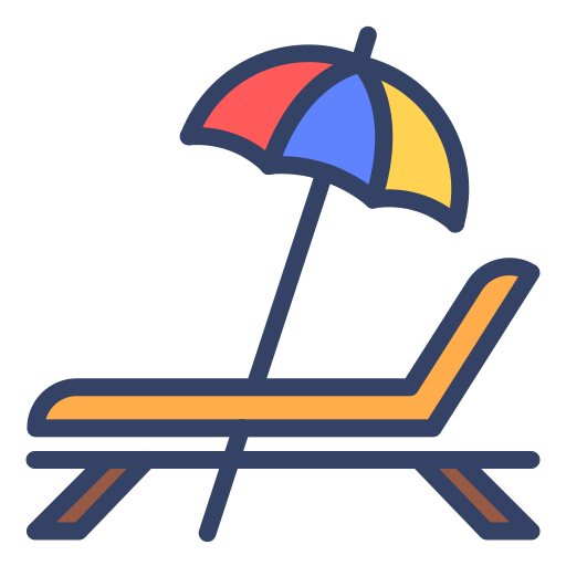 Sunbed Generic Outline Color icon