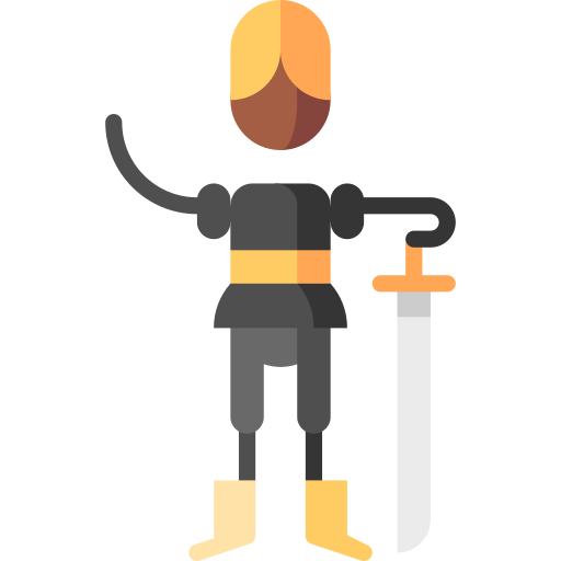 miecz Puppet Characters Flat ikona