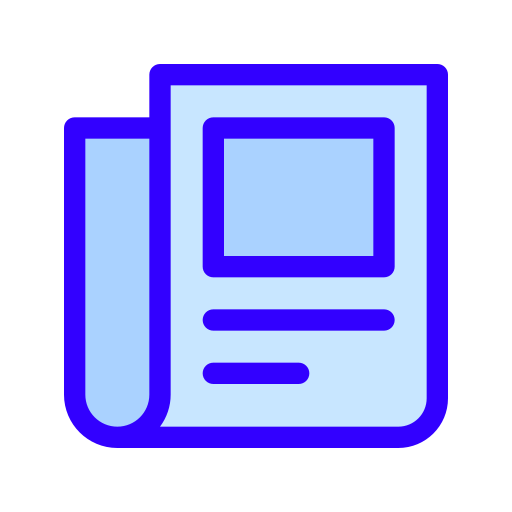 Newspaper Generic Outline Color icon