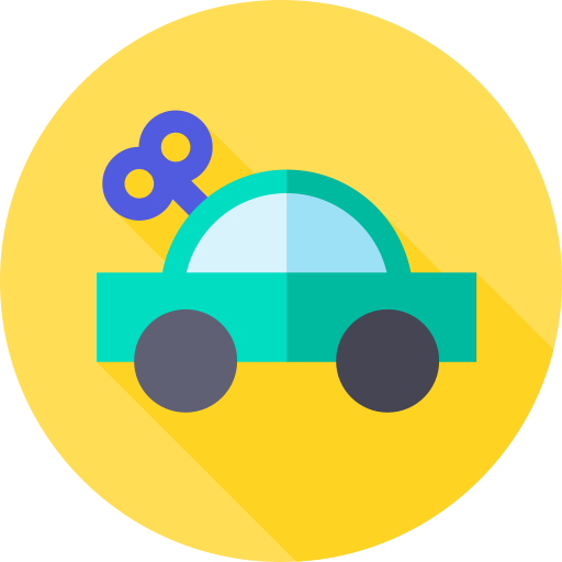 coche de juguete Flat Circular Flat icono