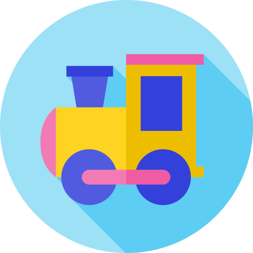 Train toy Flat Circular Flat icon