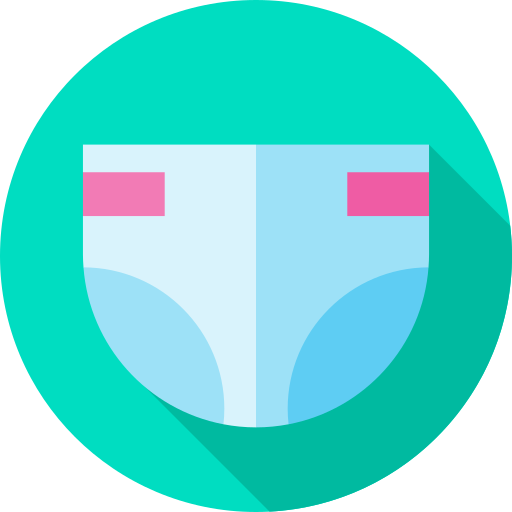 Baby diaper Flat Circular Flat icon