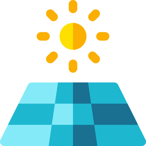 태양 전지 패널 Basic Rounded Flat icon