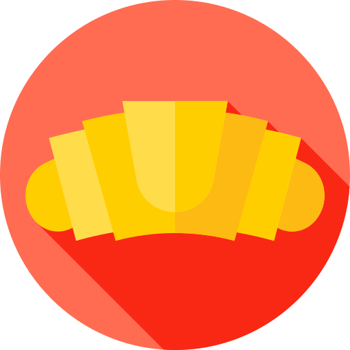 Croissant Flat Circular Flat icon
