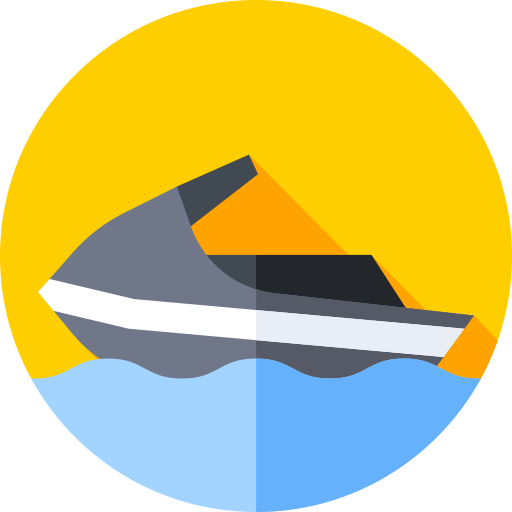 제트 스키 Flat Circular Flat icon