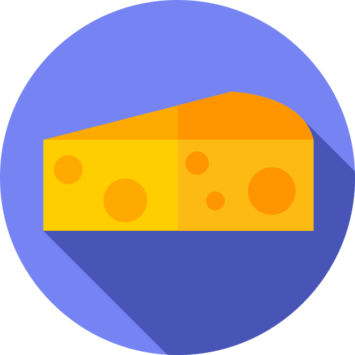 queijo Flat Circular Flat Ícone