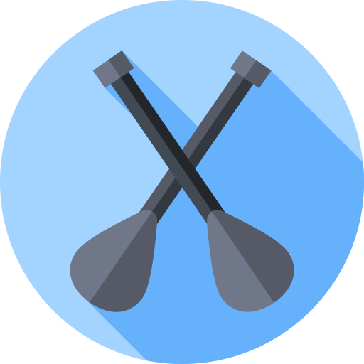 Paddle Flat Circular Flat icon