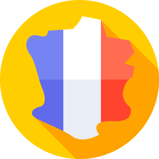 フランス Flat Circular Flat icon