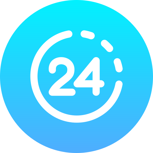 24 시간 Generic Flat Gradient icon