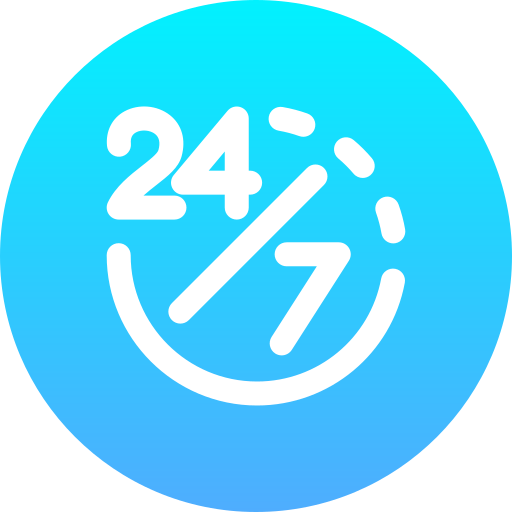 24 7 Generic Flat Gradient icon