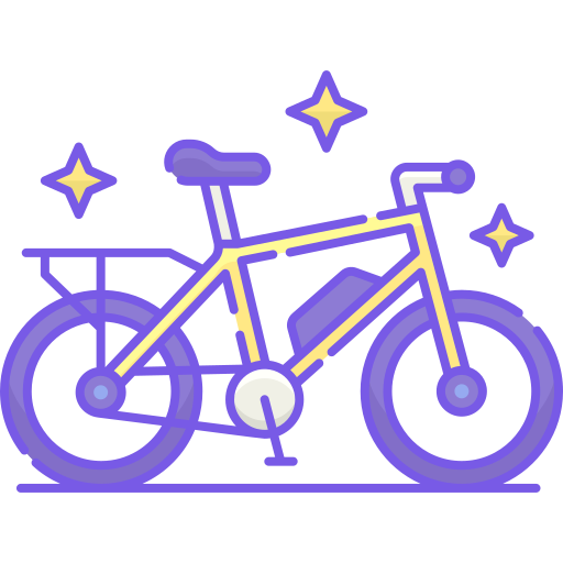 rower elektryczny Flaticons Lineal Color ikona