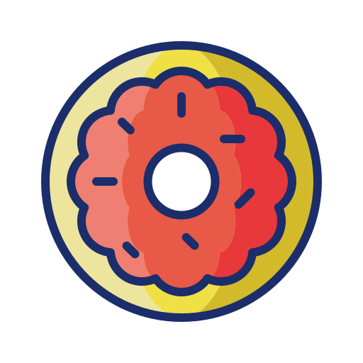 Doughnut Flaticons Lineal Color icon