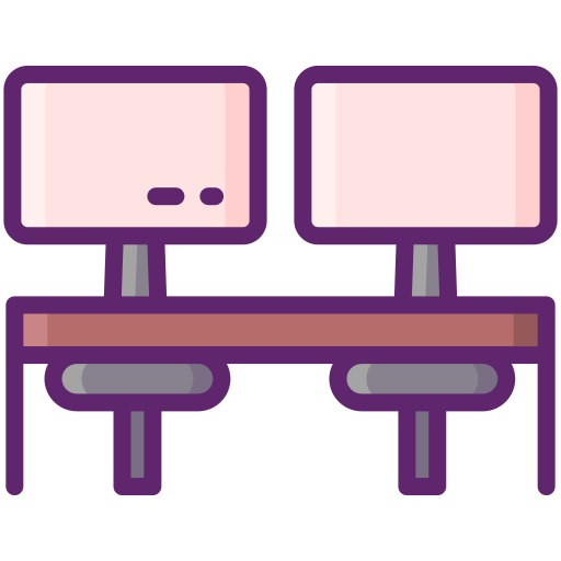 Work space Flaticons Lineal Color icon