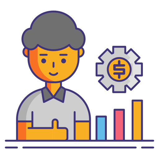 Business report Flaticons Lineal Color icon