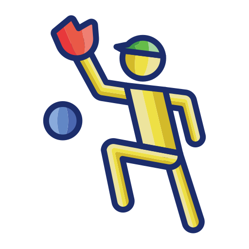 Baseball player Flaticons Lineal Color icon