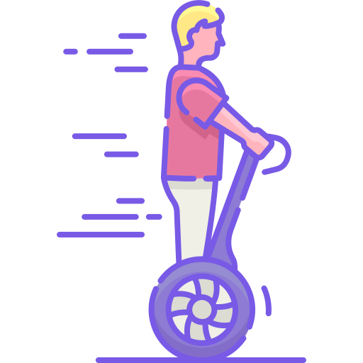 segway Flaticons Lineal Color icona